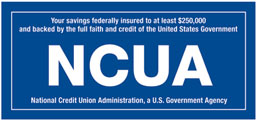 NCUA Fed Ins $250,000