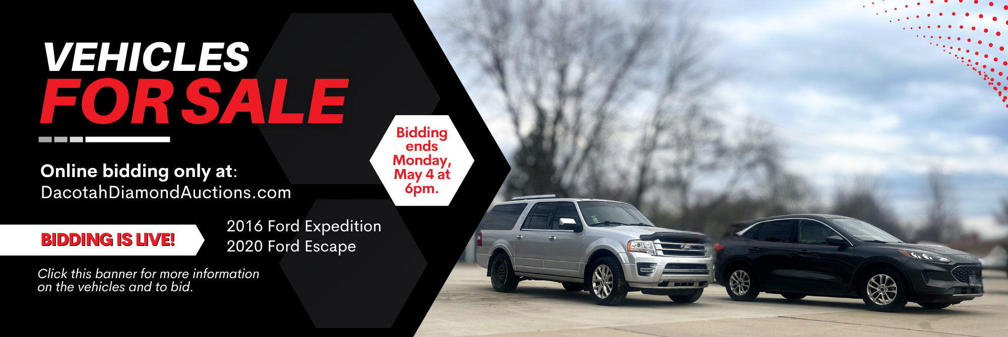 photo of Vehicles for Sale in M-O FCU parking lot